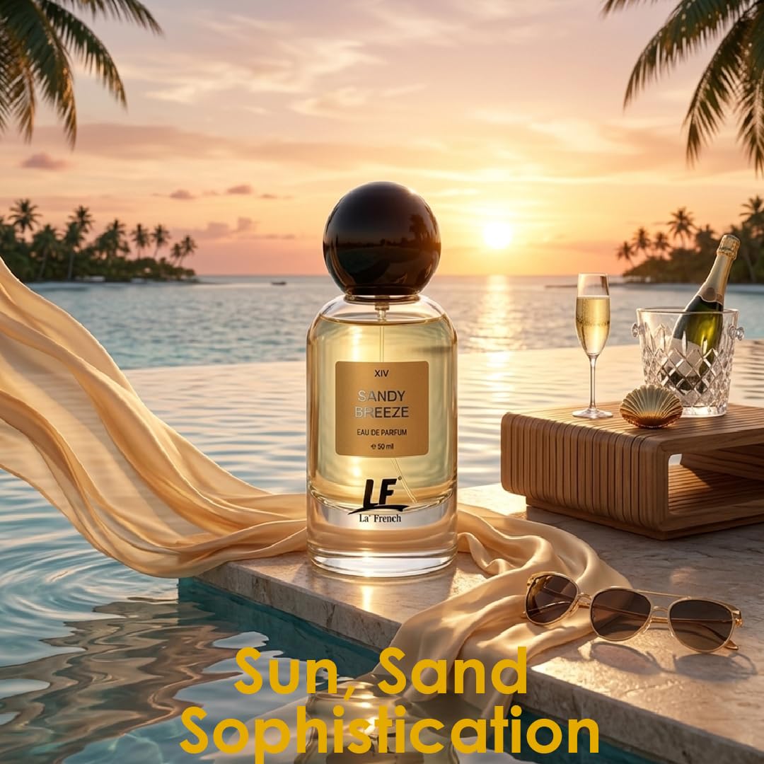 La French Sandy Breeze Unisex Perfume 50ml | Long Lasting Fresh Aquatic Fragrance | Premium Eau De Parfum for Men & Women