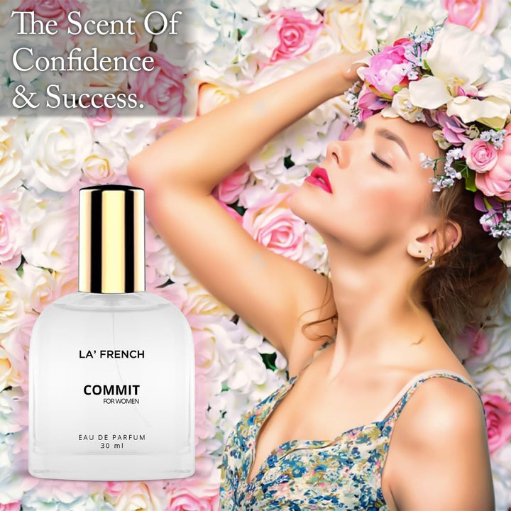 Commit Perfume for Women 30ml | Long Lasting Floral Fruity Romantic Fragrance | Premium Eau De Parfum for Women | Soft & Elegant Daily Wear Scent