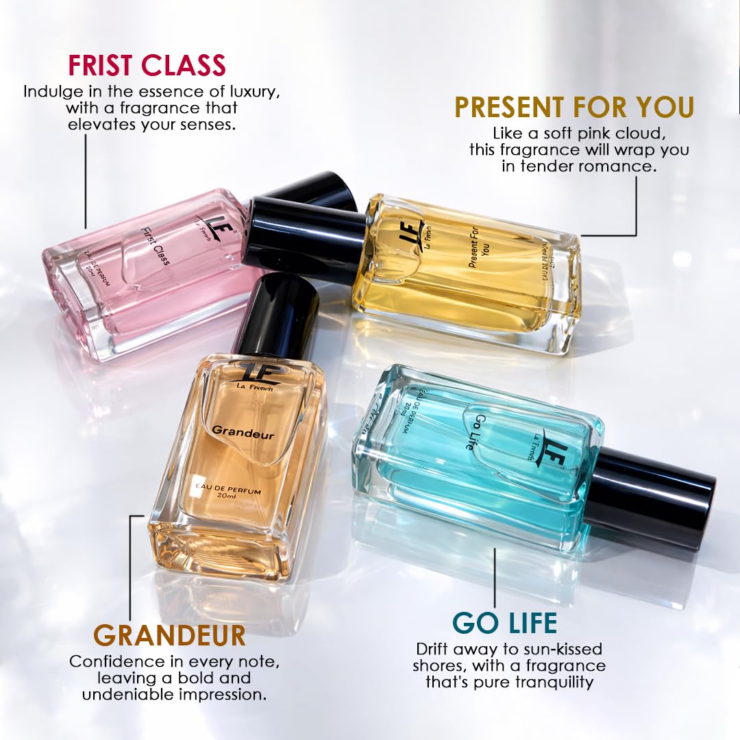 Marvellous Perfume Collection Gift Set – 4 × 20ml (80ml) | Long-Lasting Unisex Fragrance Set | Premium Perfumes for Men & Women | Ideal Gift for All Occasions