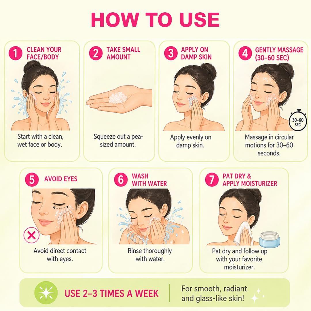 Korean Glass Skin Face Scrub 225ml | Gentle Exfoliating Scrub for Glowing & Smooth Skin