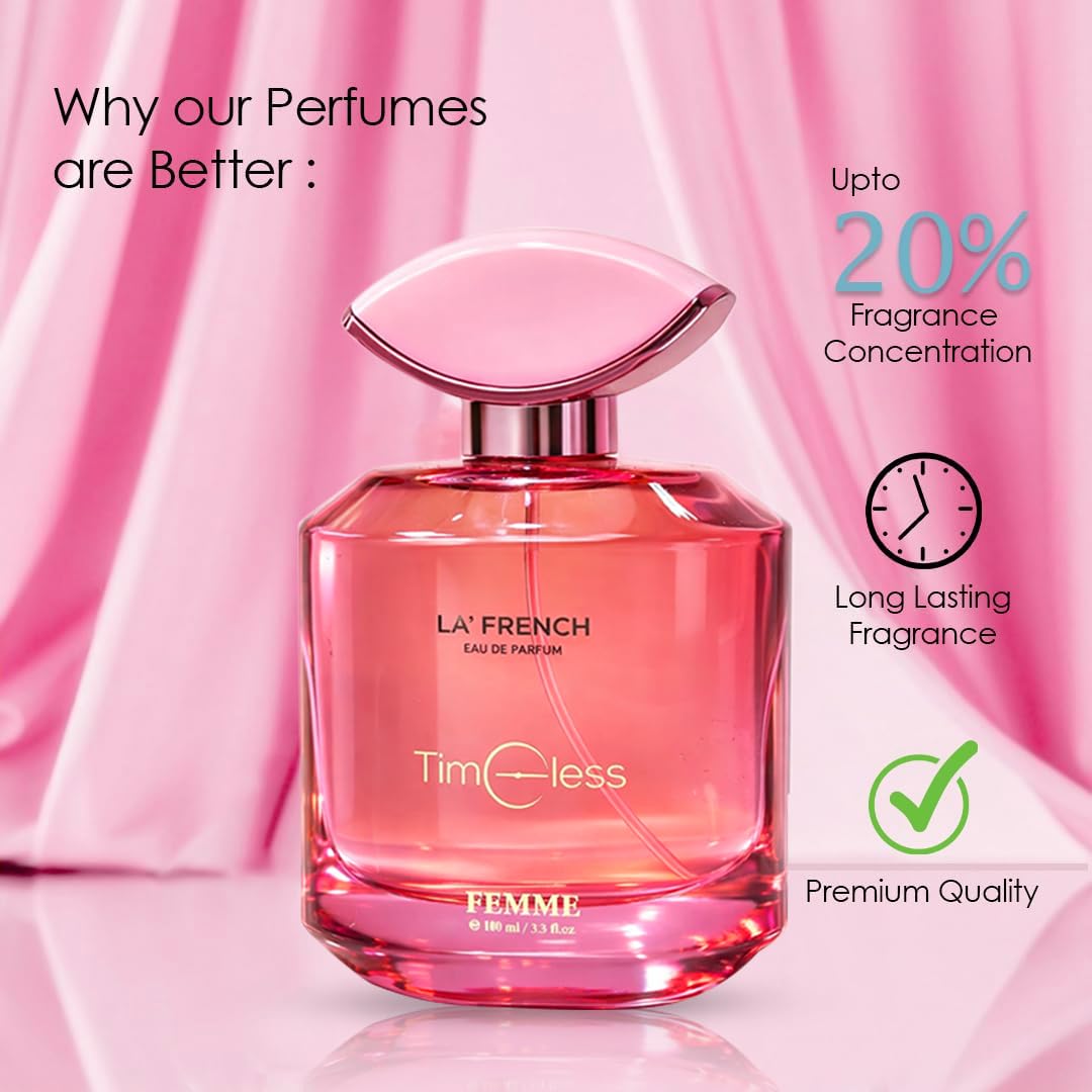 Timeless Perfume for Women 100ml | Long Lasting Floral Musky Fragrance | Premium Eau De Parfum for Women | Elegant & Classic Scent