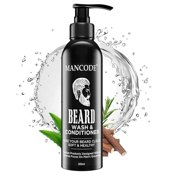 Beard Wash & Conditioner 200ml | 2-in-1 Beard Cleanser for Men | Softens, Hydrates & Reduces Itch | Natural Beard Care with Aloe Vera & Vitamin C