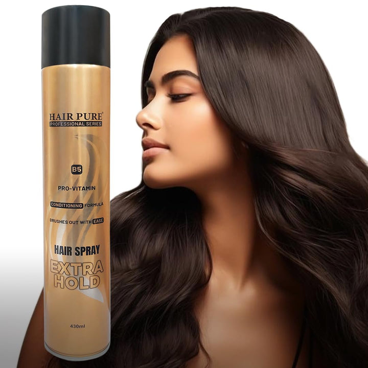 Extra Hold Hair Spray 430ml | Pro-Vitamin B5 Conditioning Formula | Long Lasting Strong Hold Hair Spray for All Hair Types