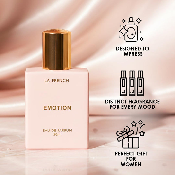 Emotion Perfume for Women 50ml | Long Lasting Floral Fruity Romantic Fragrance | Premium Eau De Parfum for Women | Elegant & Soft Daily Wear Scent