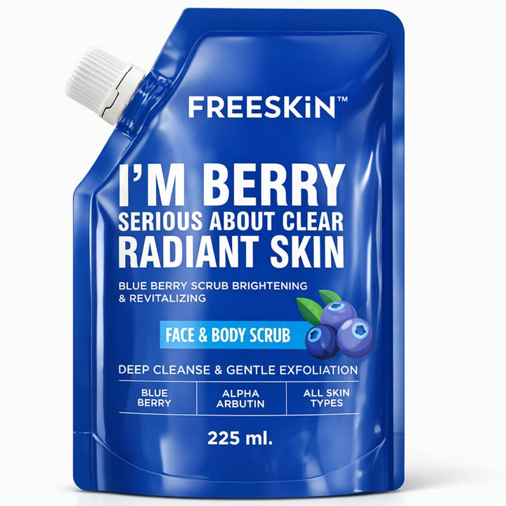 Blueberry Face & Body Scrub 225ml | Antioxidant-Rich Exfoliating Scrub for Glowing & Smooth Skin