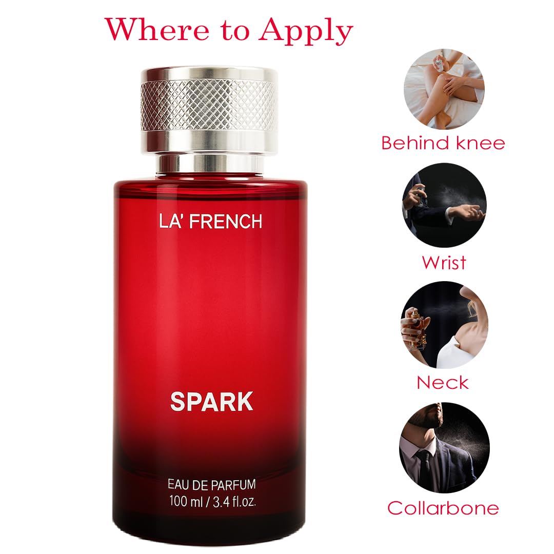 Spark Eau De Parfum 100ml | Long Lasting Fresh Citrus Fruity Fragrance | Premium Unisex Perfume for Men & Women | Energetic & Vibrant Scent