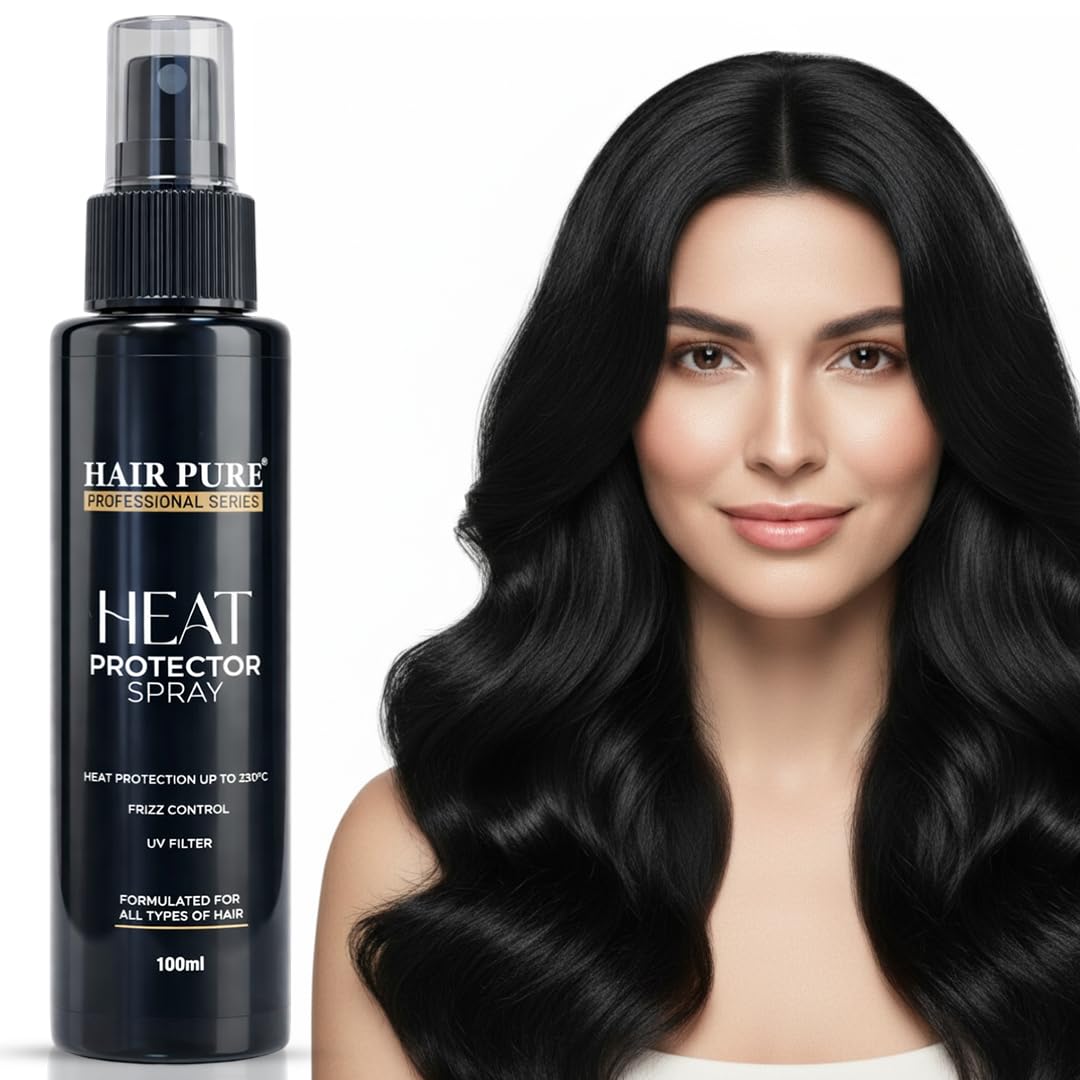 Heat Protector Spray 100ml | Heat Protection Spray Up to 230°C | Controls Frizz & Prevents Hair Damage | Lightweight Non-Sticky Formula for All Hair Types