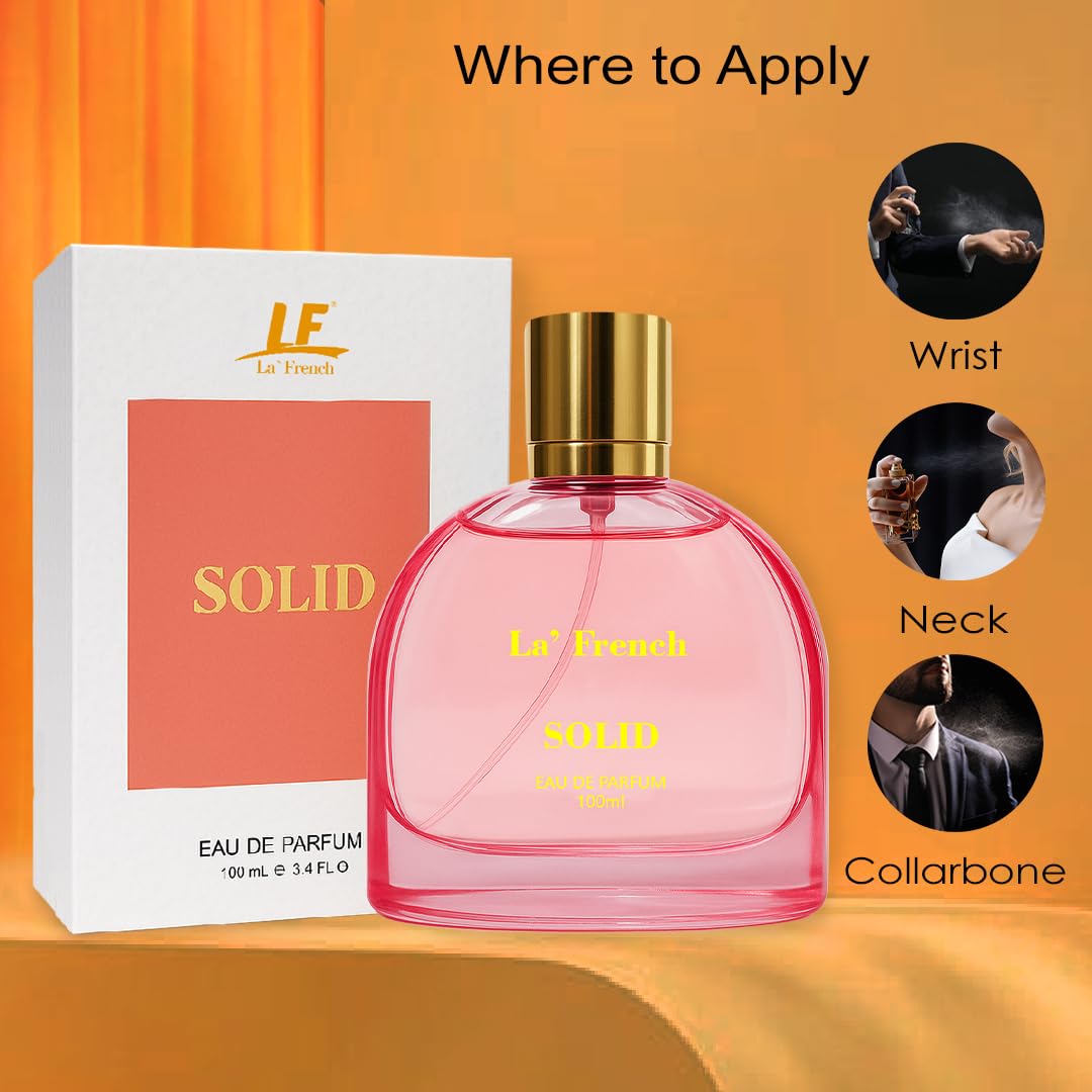 Solid Unisex Perfume 100ml – Long Lasting Eau De Parfum | Warm Woody Floral Luxury Fragrance for Men & Women