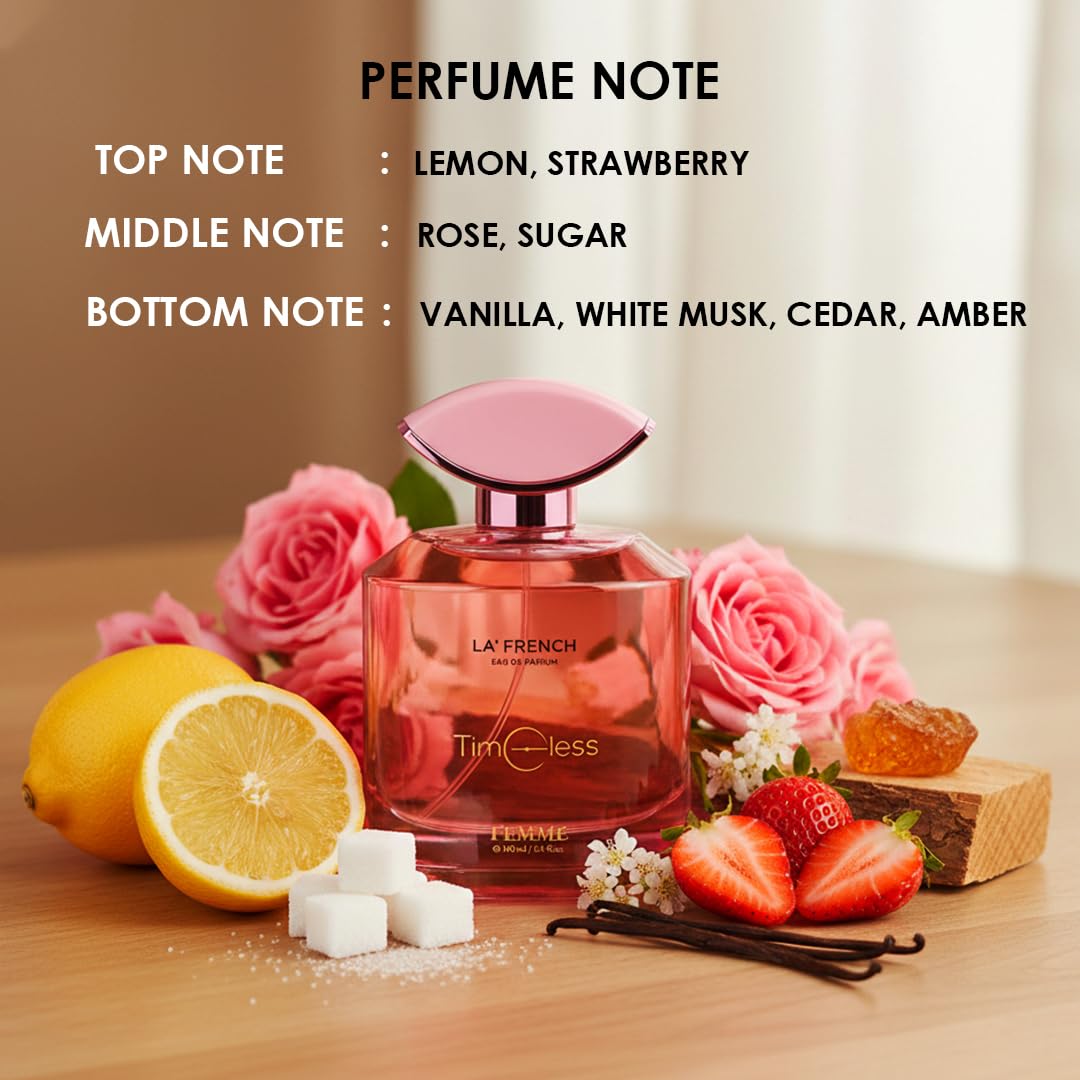 Timeless Perfume for Women 100ml | Long Lasting Floral Musky Fragrance | Premium Eau De Parfum for Women | Elegant & Classic Scent