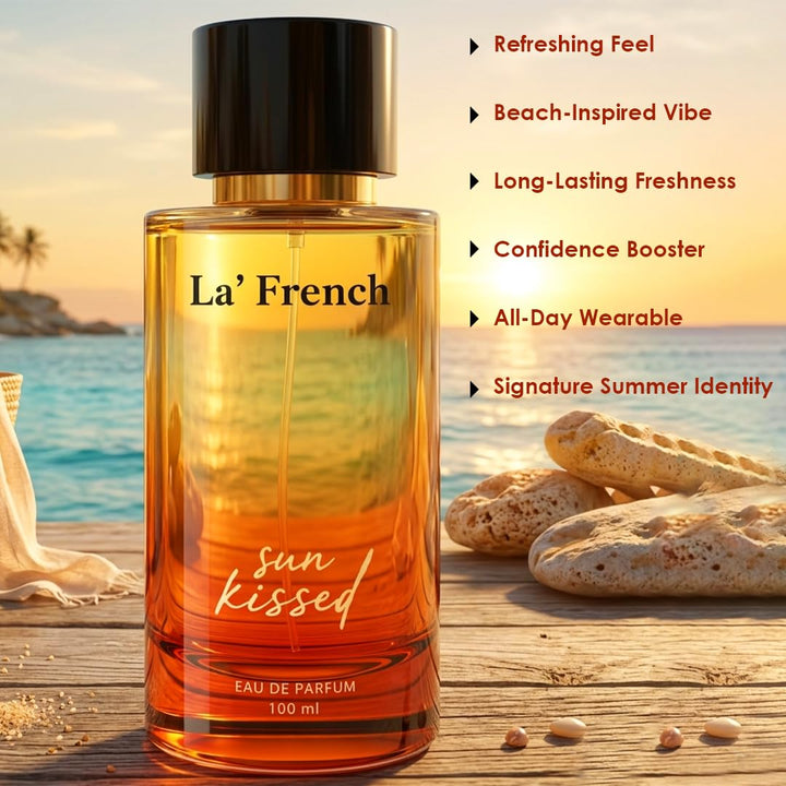 SunKissed Perfume for Men & Women 100ml | Long Lasting Citrus Floral Fragrance | Premium Unisex Eau De Parfum | Fresh & Summer Scent