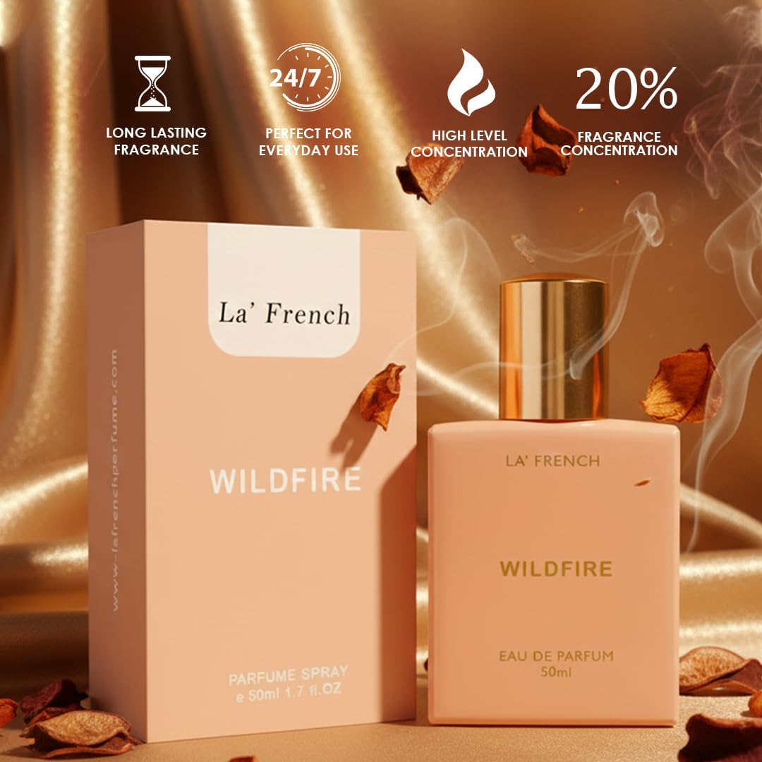 Wildfire Perfume for Men & Women 50ml | Long Lasting Spicy Woody Fragrance | Premium Unisex Eau De Parfum | Bold & Intense Scent