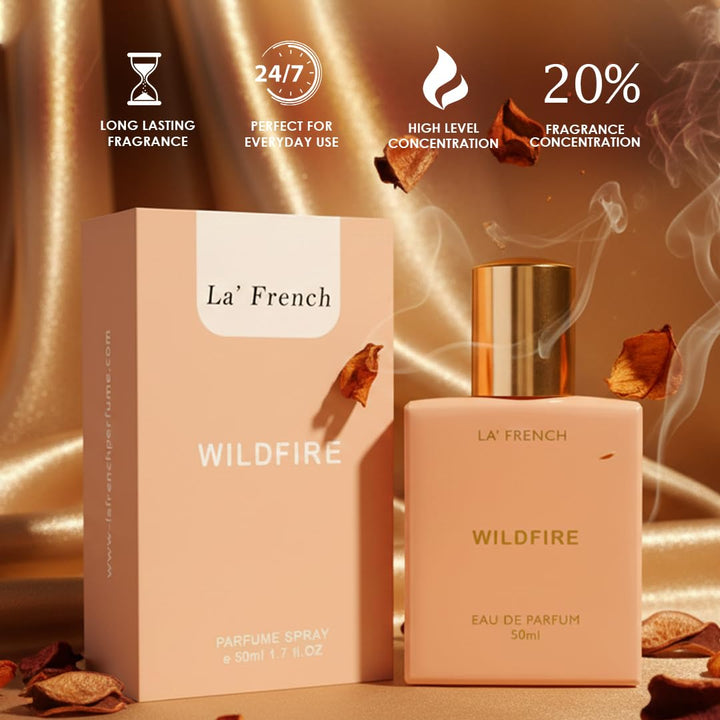 Wildfire Perfume for Men & Women 50ml | Long Lasting Spicy Woody Fragrance | Premium Unisex Eau De Parfum | Bold & Intense Scent