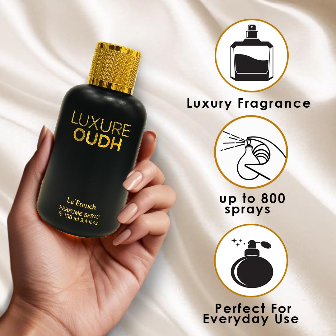 Luxure Oudh Perfume for Men 100ml | Long Lasting Oud Woody Fragrance | Premium Eau De Parfum for Men | Rich & Luxurious Scent