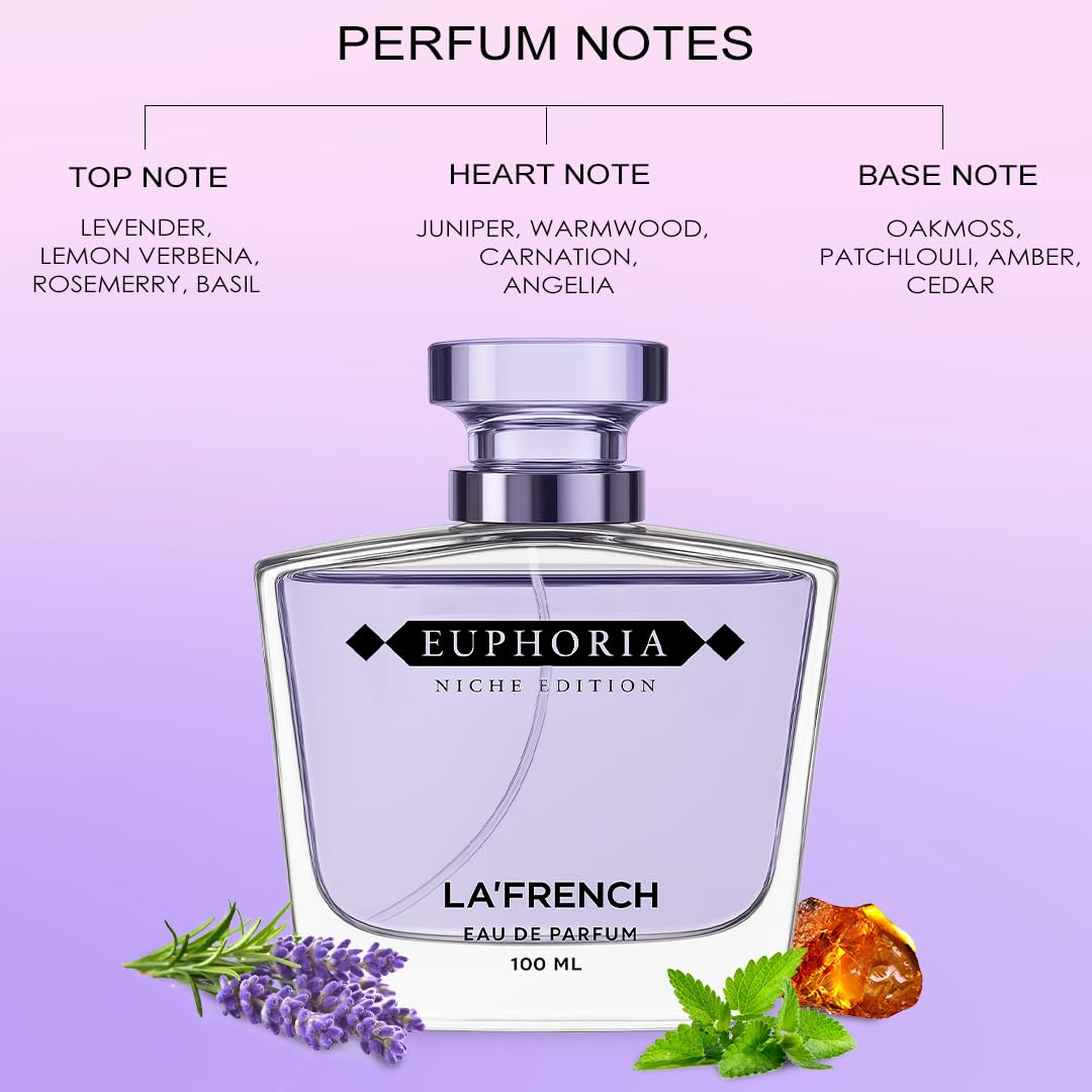 Euphoria Perfume for Men & Women 100ml | Long Lasting Sweet Floral Fruity Fragrance | Premium Unisex Eau De Parfum | Energetic & Addictive Scent