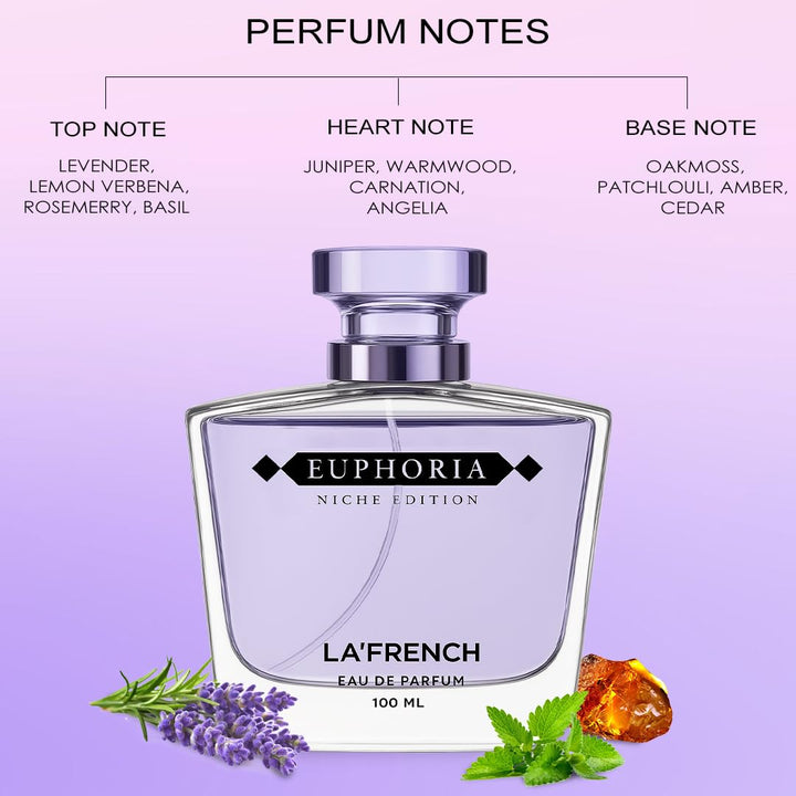Euphoria Perfume for Men & Women 100ml | Long Lasting Sweet Floral Fruity Fragrance | Premium Unisex Eau De Parfum | Energetic & Addictive Scent