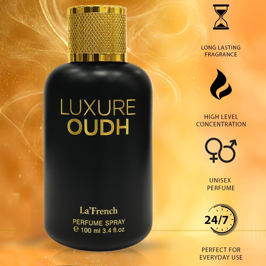 Luxure Oudh Perfume for Men 100ml | Long Lasting Oud Woody Fragrance | Premium Eau De Parfum for Men | Rich & Luxurious Scent