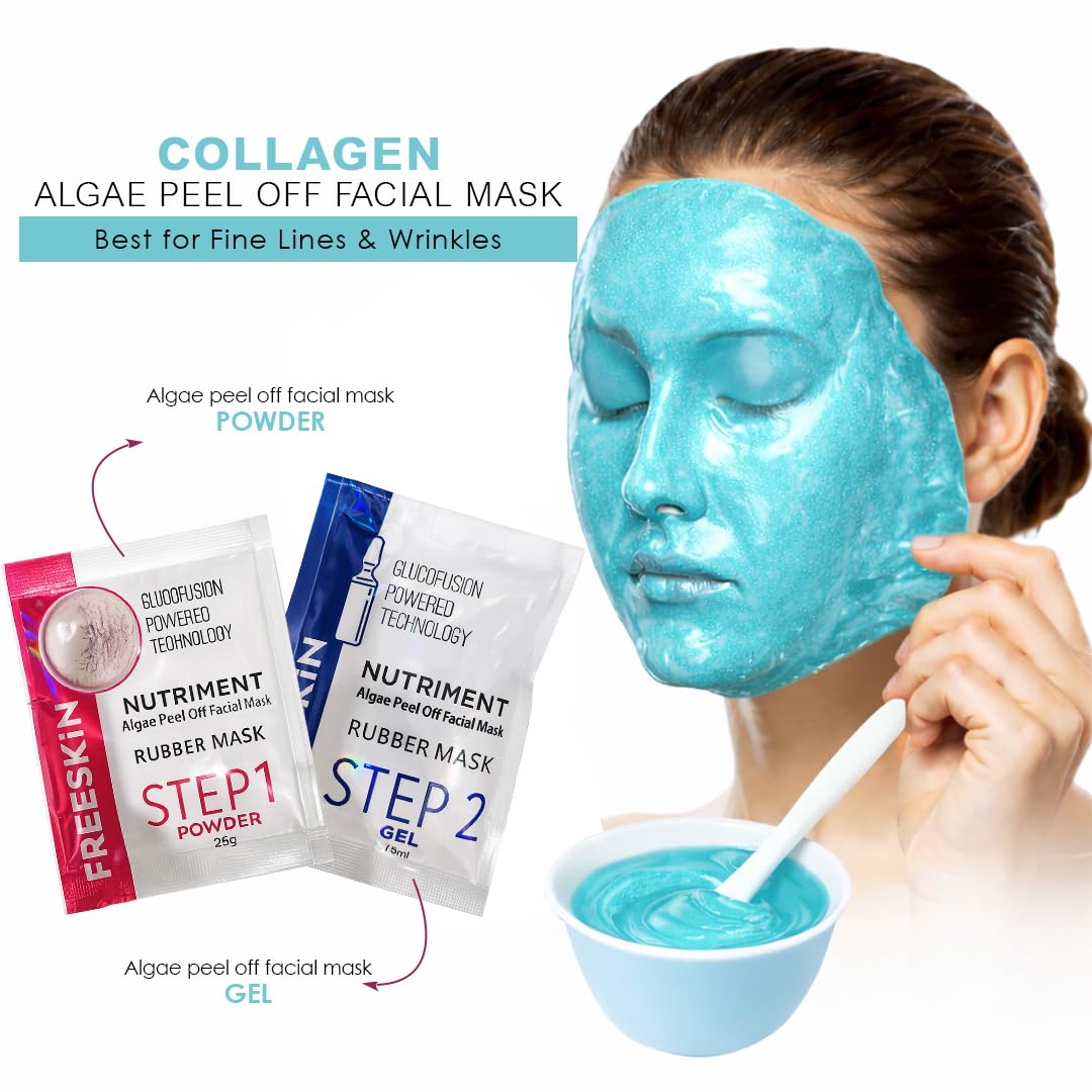 Nutriment Natural Botox Algae Peel-Off Rubber Mask Powder + Gel– Advanced Lifting, Smoothing & Age-Defying Rubber Facial Mask