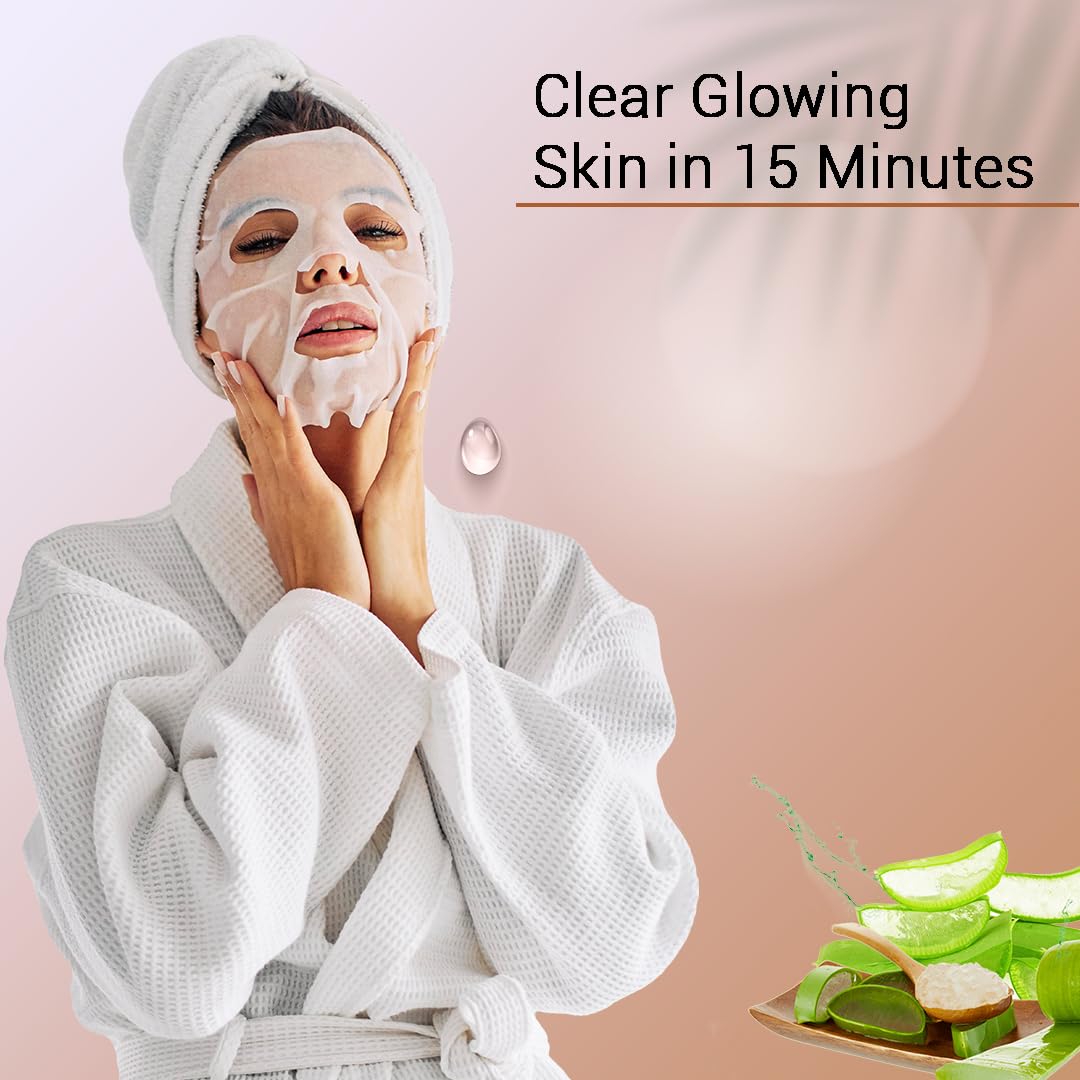 De Tan Facial Sheet Mask 25ml Combo Pack of 5 | Instant Tan Removal
