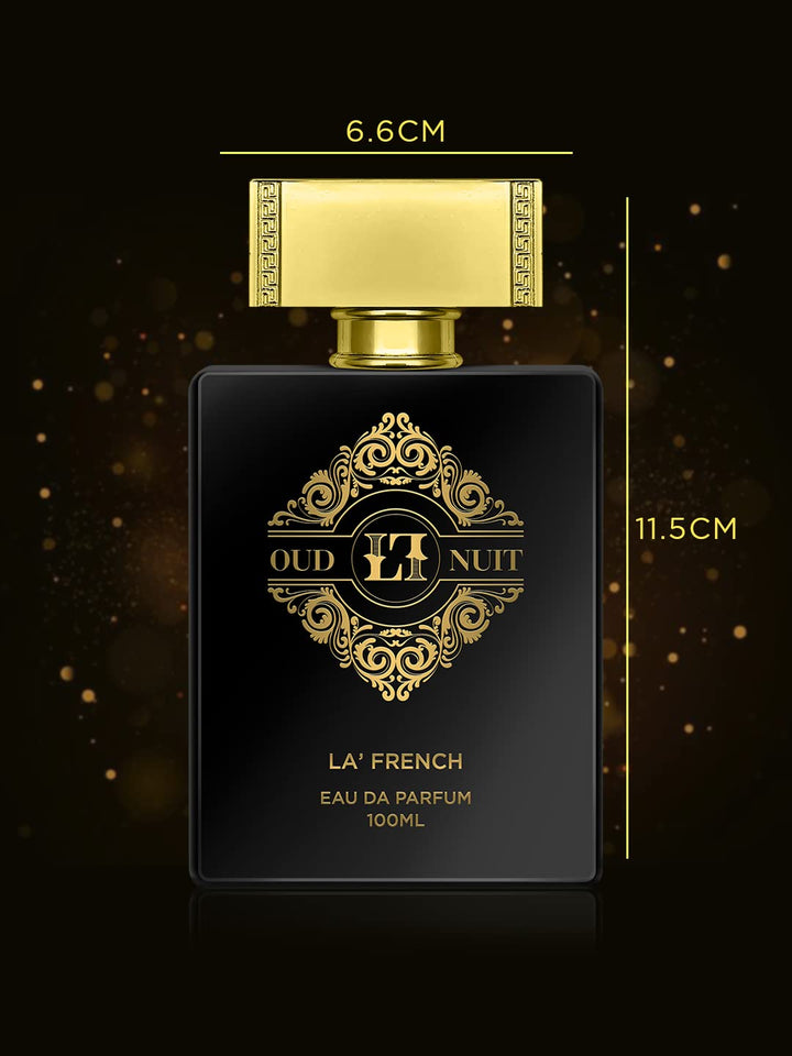 Oud Nuit Perfume 100ml | Long Lasting Oud Spicy Fragrance | Premium Eau De Parfum for Men & Women | Intense Night Scent