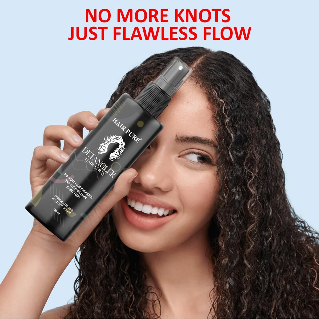 Detangler Hair Spray 100ml | Anti-Tangle Hair Spray for Smooth, Soft & Frizz-Free Hair | Prevents Hair Breakage | For All Hair Types
