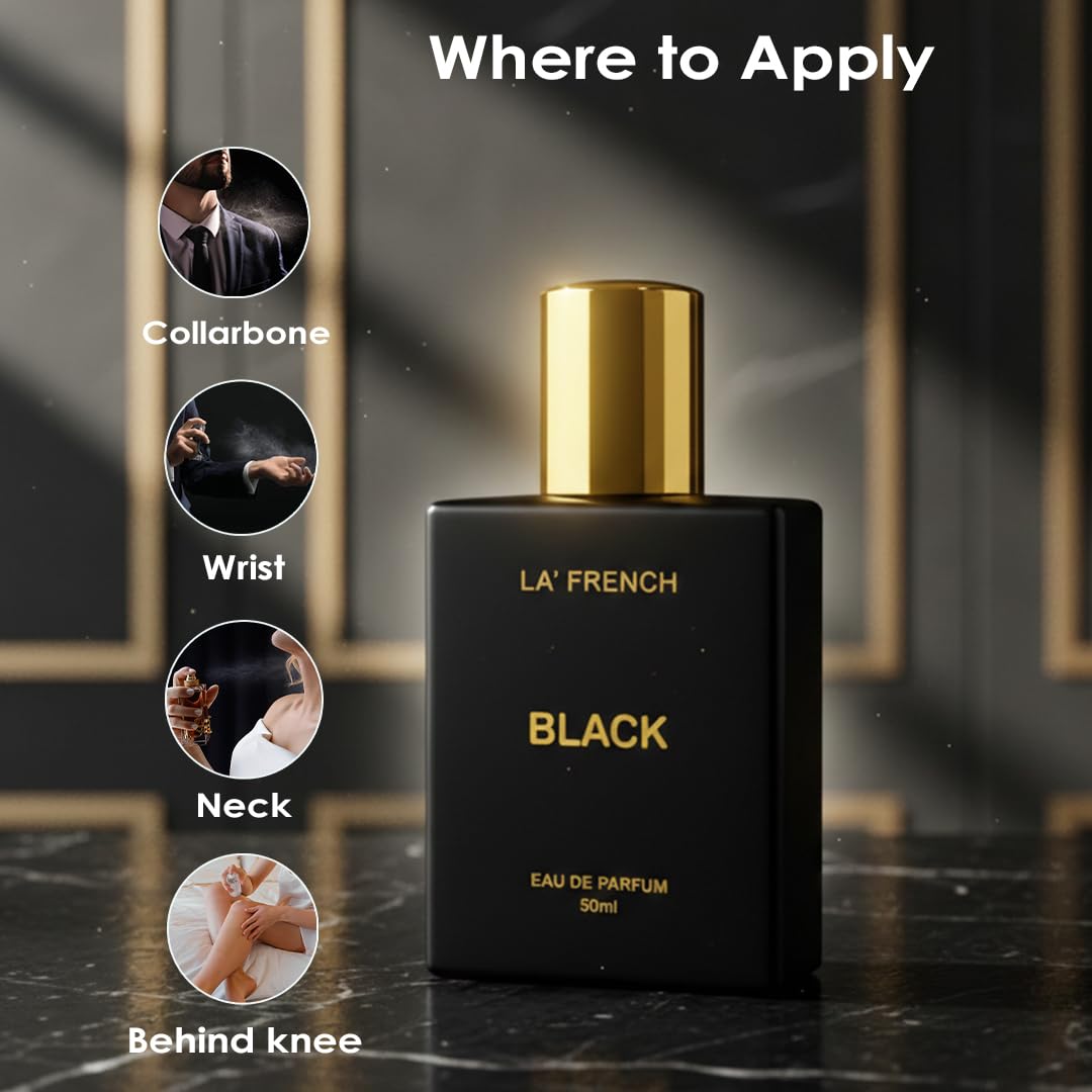 Black Perfume for Men & Women 50ml | Long Lasting Dark Woody Spicy Fragrance | Premium Unisex Eau De Parfum | Bold & Mysterious Scent