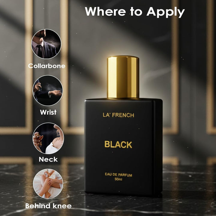 Black Perfume for Men & Women 50ml | Long Lasting Dark Woody Spicy Fragrance | Premium Unisex Eau De Parfum | Bold & Mysterious Scent