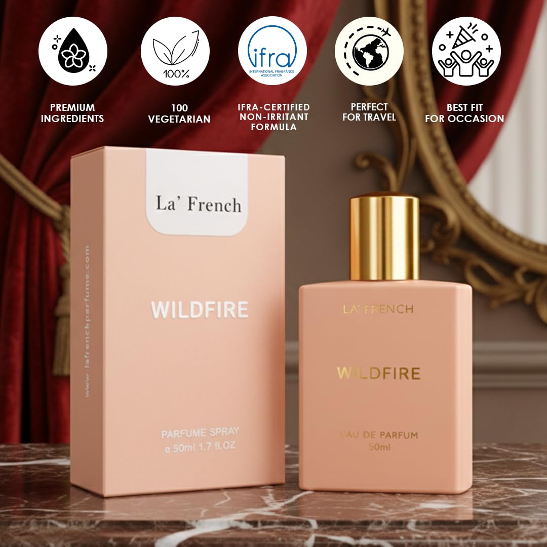 Wildfire Perfume for Men & Women 50ml | Long Lasting Spicy Woody Fragrance | Premium Unisex Eau De Parfum | Bold & Intense Scent