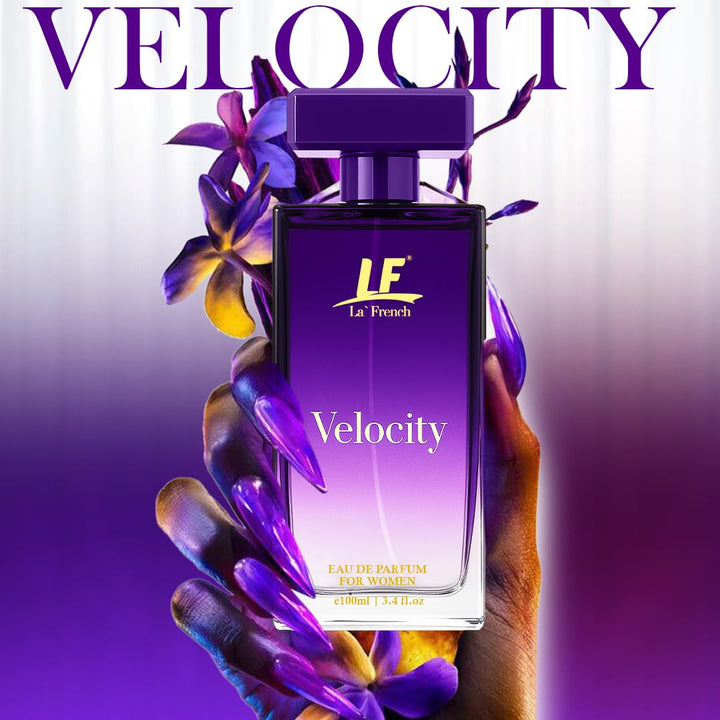 Velocity Perfume for Women 100ml – Long Lasting Eau De Parfum | Fresh Floral Bergamot Amber Sandalwood Fragrance