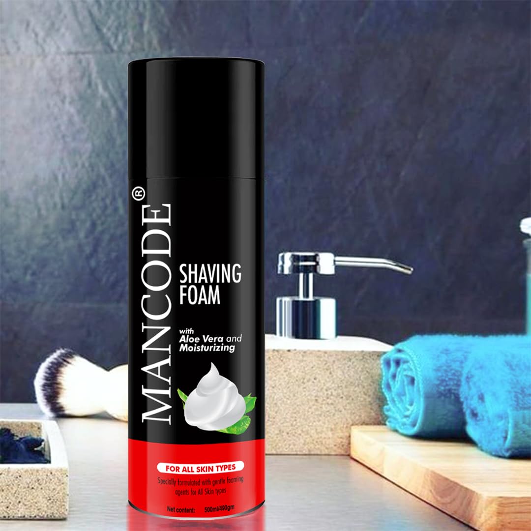Shaving Foam for Men with Aloe Vera & Moisturizing Formula – 500ml