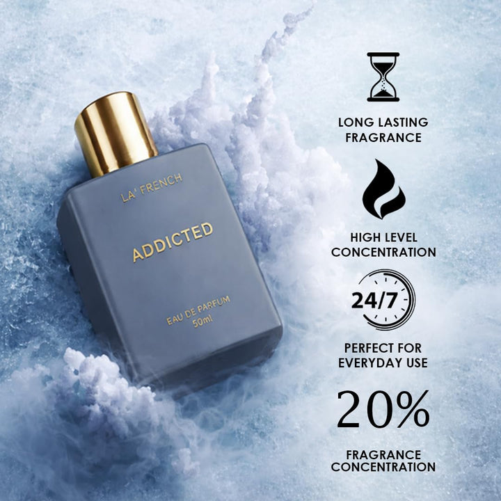 Addicted Perfume for Men & Women 50ml | Long Lasting Sweet Fruity Floral Fragrance | Premium Unisex Eau De Parfum | Bold & Addictive Scent
