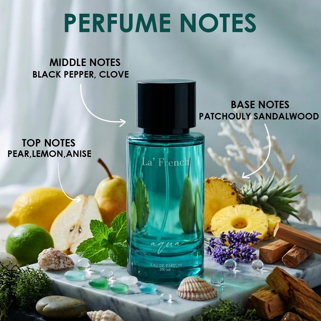 Aqua Perfume for Men & Women 100ml | Long Lasting Fresh Aquatic Fragrance | Premium Unisex Eau De Parfum | Clean & Refreshing Daily Wear Scent