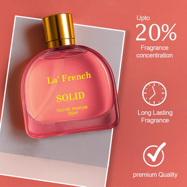 Solid Unisex Perfume 100ml – Long Lasting Eau De Parfum | Warm Woody Floral Luxury Fragrance for Men & Women