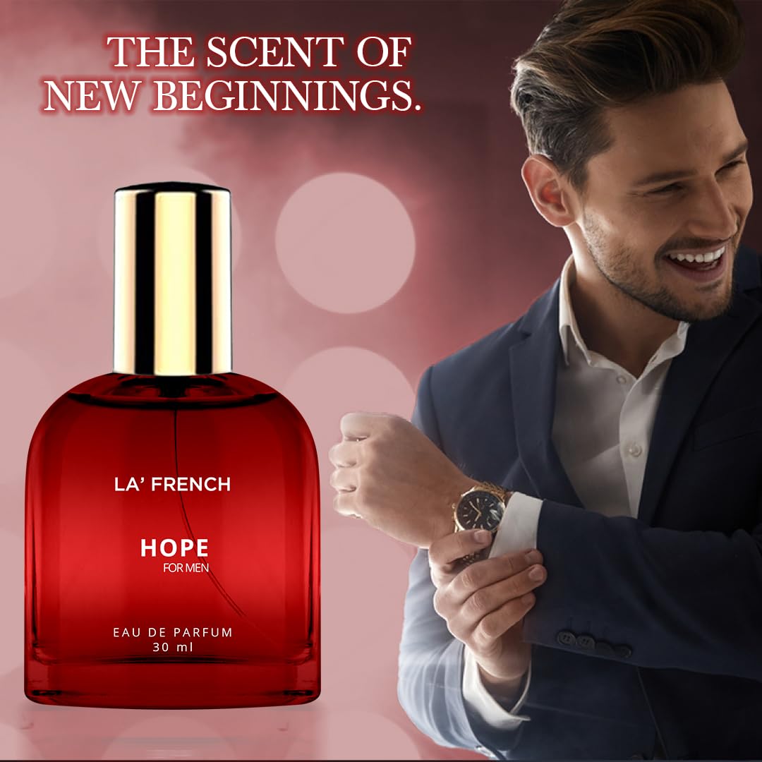 Hope Perfume for Men 30ml | Long Lasting Fresh Woody Aromatic Fragrance | Premium Eau De Parfum for Men | Confident & Uplifting Daily Wear Scent