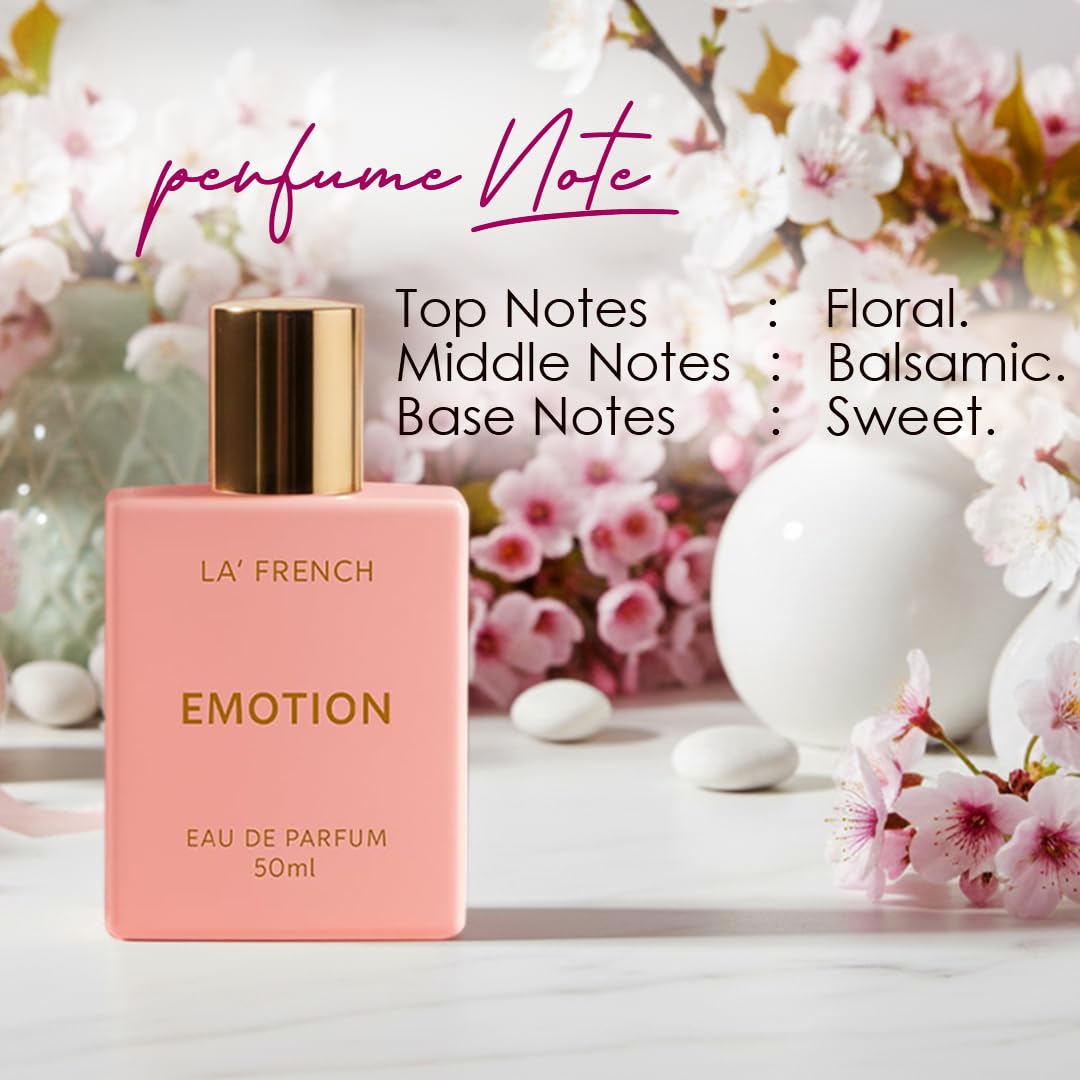 Emotion Perfume for Women 50ml | Long Lasting Floral Fruity Romantic Fragrance | Premium Eau De Parfum for Women | Elegant & Soft Daily Wear Scent