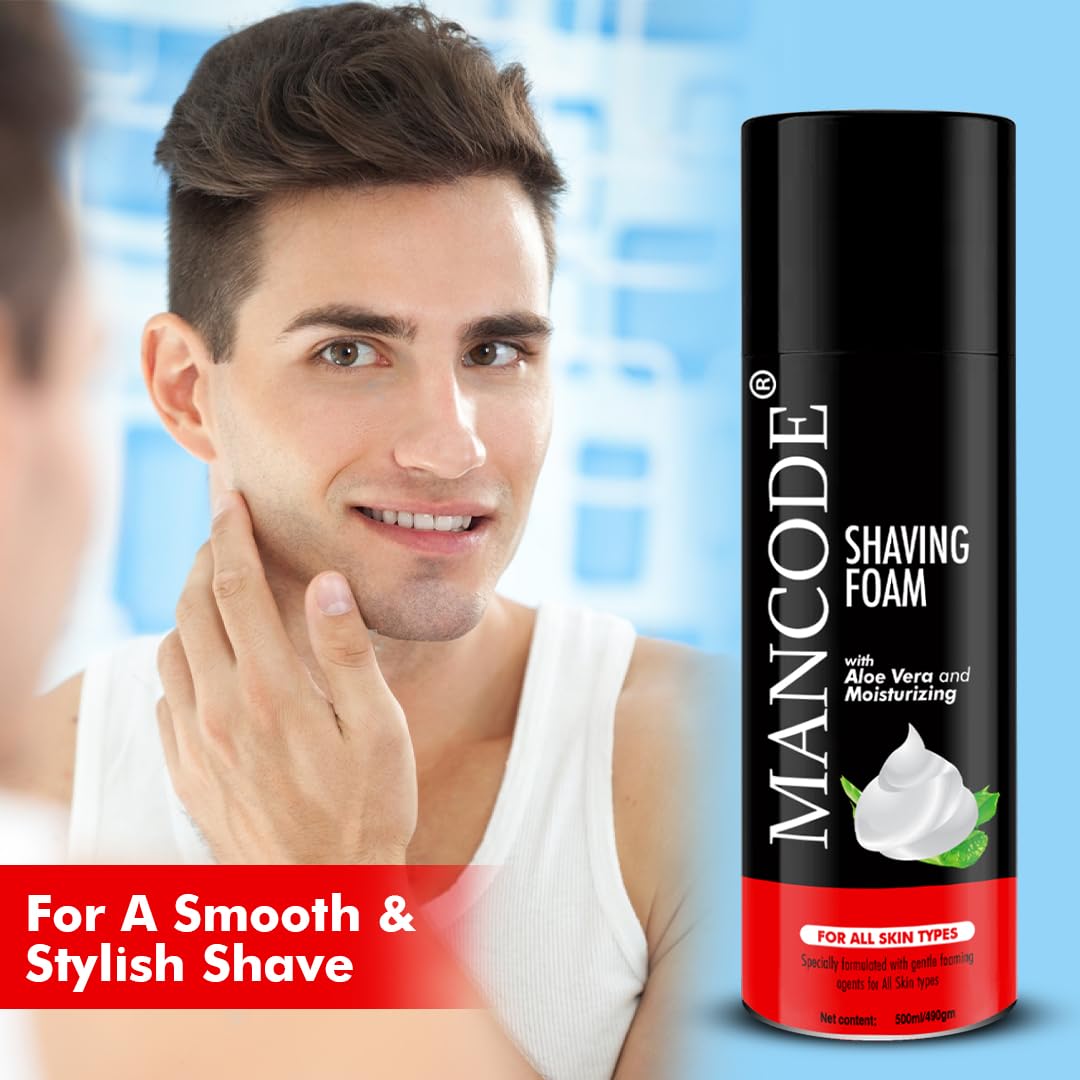 Shaving Foam for Men with Aloe Vera & Moisturizing Formula – 500ml