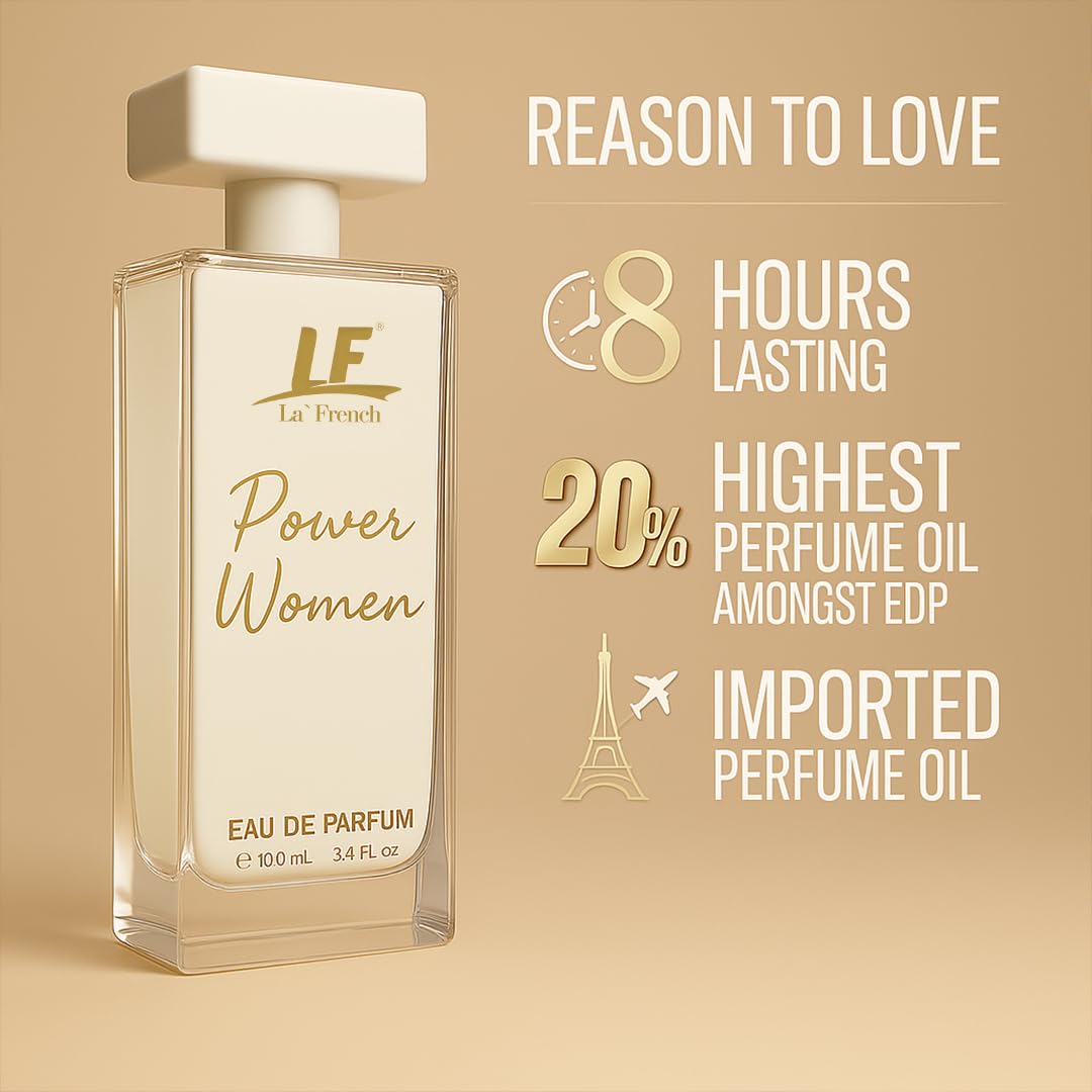 Power Women Perfume 100ml – Long Lasting Eau De Parfum | Vanilla Sweet Bold Luxury Fragrance for Women