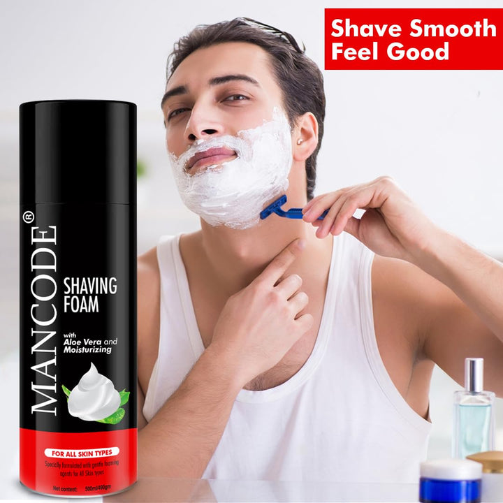 Shaving Foam for Men with Aloe Vera & Moisturizing Formula – 500ml