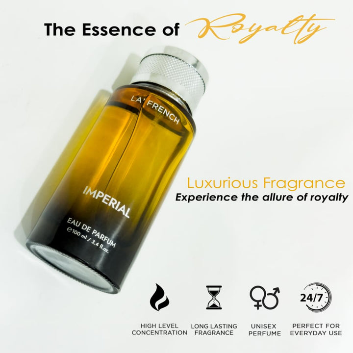 Imperial Eau De Parfum 100ml | Long Lasting Oriental Woody Fragrance | Premium Unisex Perfume for Men & Women | Royal & Luxurious Scent
