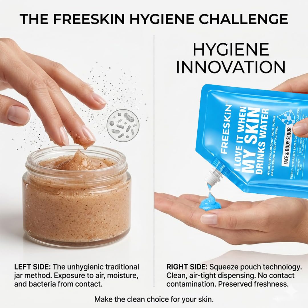 Hydra Hyaluronic Face & Body Scrub 225ml | Deep Hydration Exfoliating Scrub