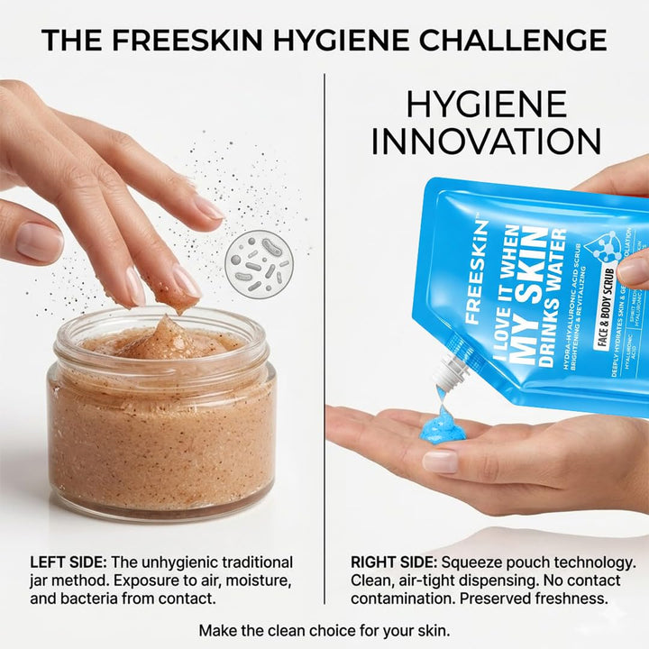 Hydra Hyaluronic Face & Body Scrub 225ml | Deep Hydration Exfoliating Scrub