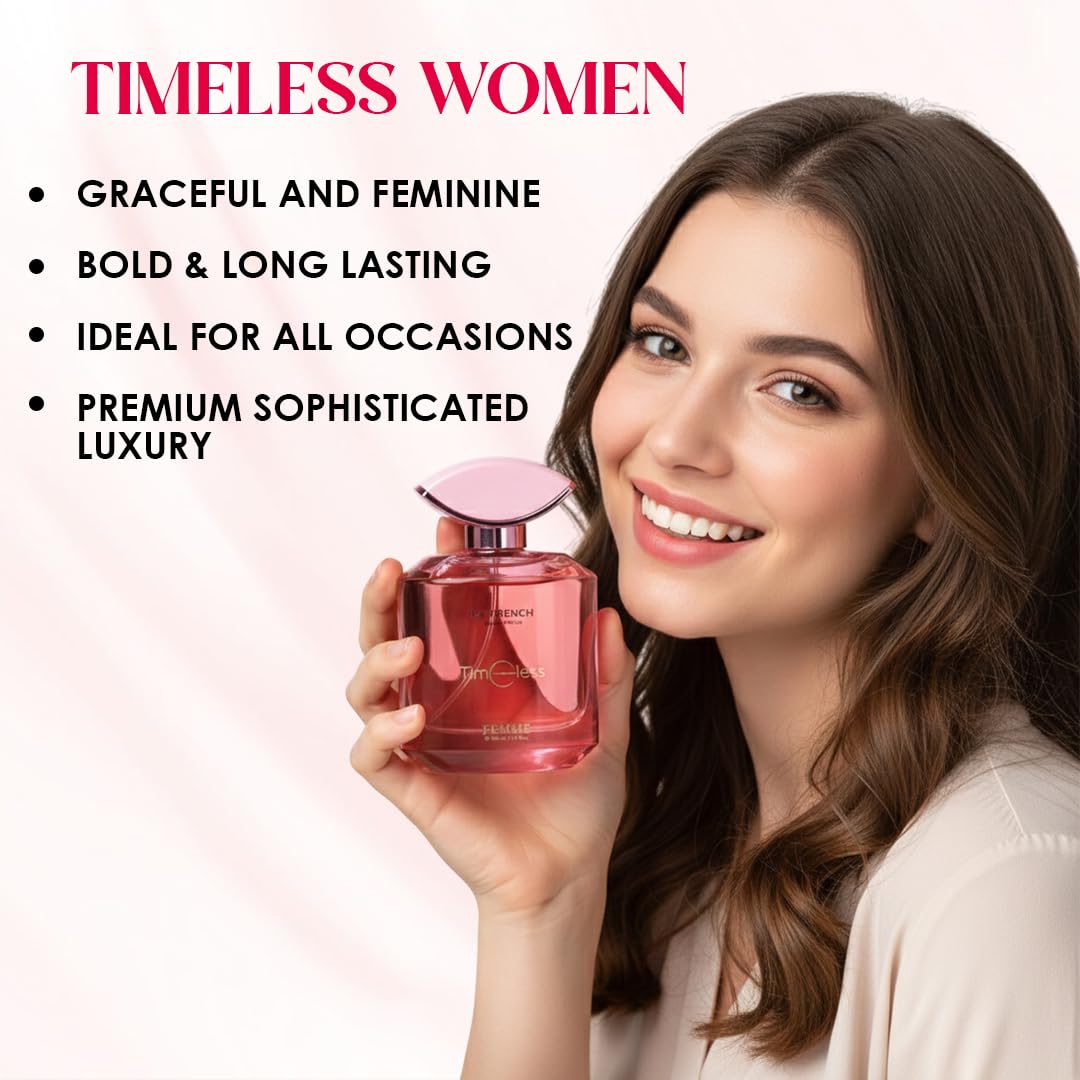 Timeless Perfume for Women 100ml | Long Lasting Floral Musky Fragrance | Premium Eau De Parfum for Women | Elegant & Classic Scent