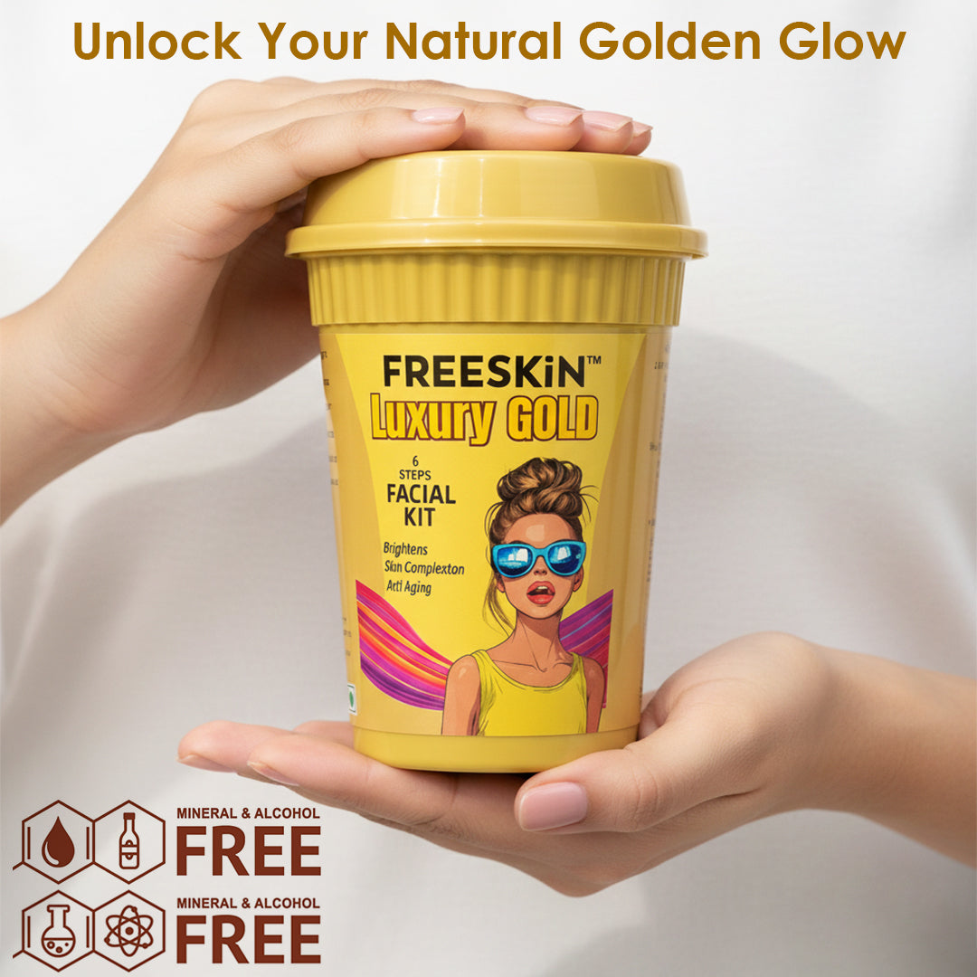 Luxury Gold Facial Kit 60g | 24K Gold Anti-Aging Facial Kit | Brightening, Firming & Glow Skin Treatment for Youthful Radiance