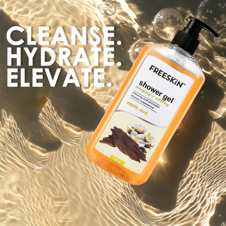 Exotic Oud Shower Gel 750ml | Luxury Oud Fragrance Body Wash | Deep Cleansing, Hydrating & Long-Lasting Freshness for Men & Women