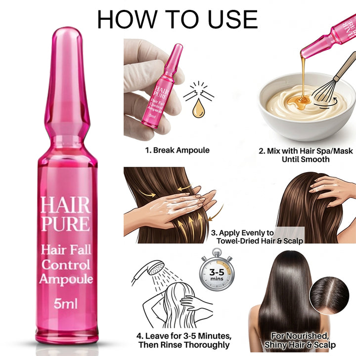 Hair Fall Control Ampoule 5ml |  Strengthening Hair Treatment to Reduce Hair Fall & Breakage