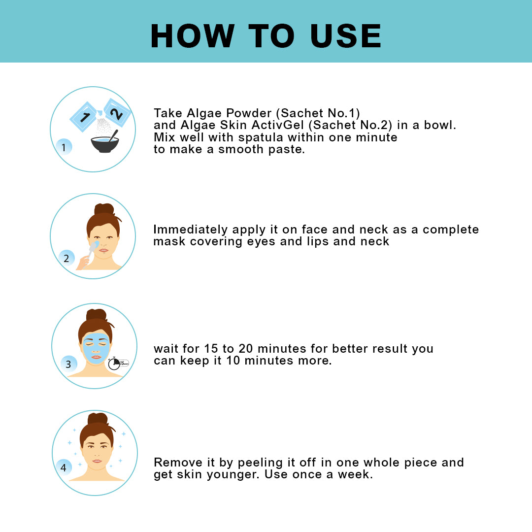 Collagen Algae Peel Off Mask Powder + Gel | Hydrating & Firming Face Mask | Glow Boosting, Elasticity & Skin Nourishing Rubber Mask