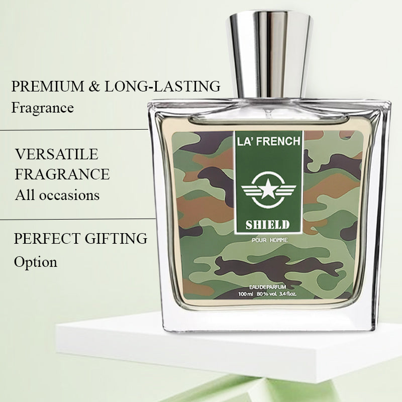 Shield Perfume for Men 100ml | Long Lasting Aqua Floral Woody Fragrance | Premium Eau De Parfum for Men | Fresh & Powerful Masculine Scent