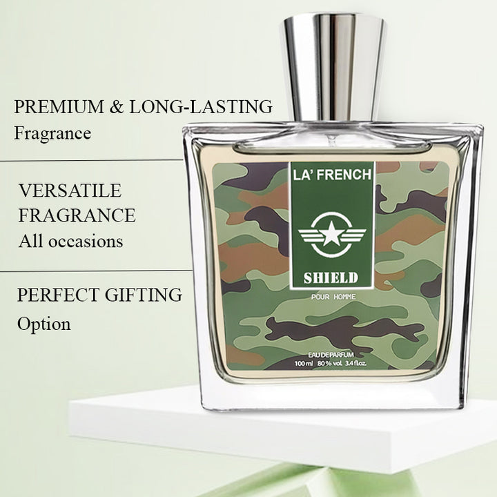 Shield Perfume for Men 100ml | Long Lasting Aqua Floral Woody Fragrance | Premium Eau De Parfum for Men | Fresh & Powerful Masculine Scent