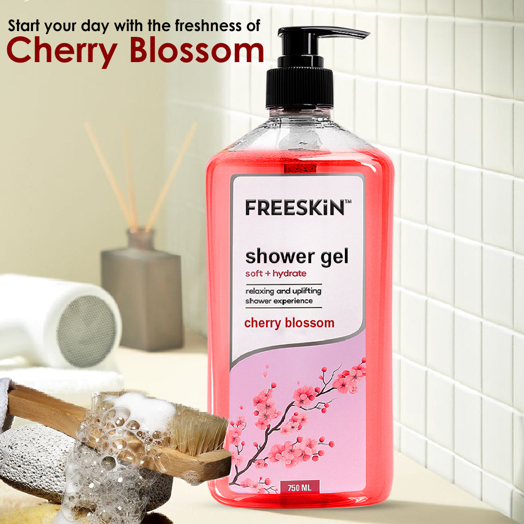 Cherry Blossom Shower Gel 750ml | Nourishing Body Wash with Natural Extracts | Gentle Cleanser for Soft, Smooth & Glowing Skin