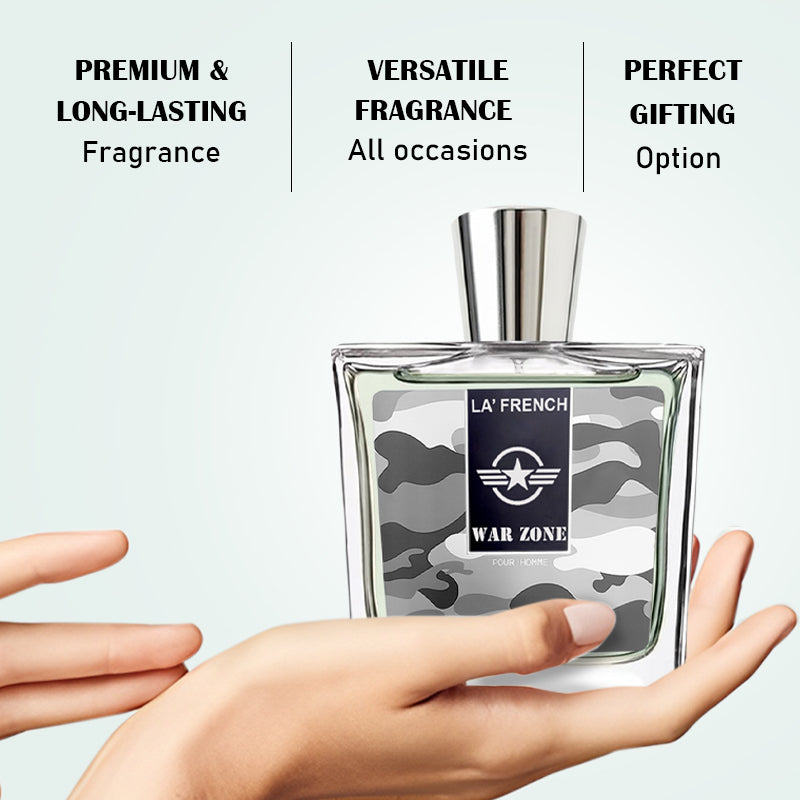 War Zone Perfume for Men 100ml | Long Lasting Citrus Fruity Woody Fragrance | Premium Eau De Parfum for Men | Bold & Powerful Masculine Scent