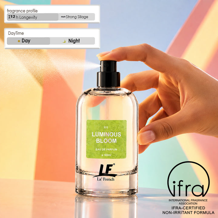 La French Luminous Bloom Unisex Perfume 50ml | Long-Lasting Eau de Perfume | Premium Luxury Fragrance for Men & Women | Floral, Fruity & Musky Scent